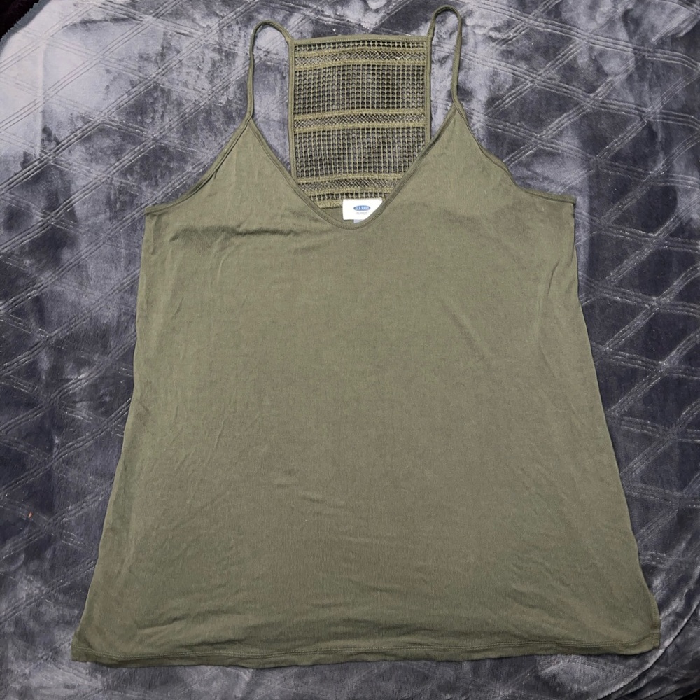 Olive green tank top